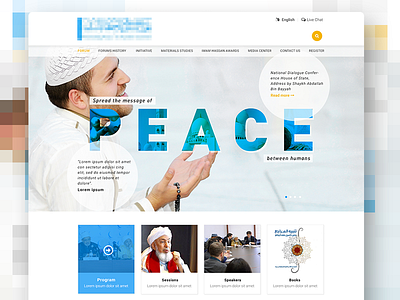 Islam clean flat minimal ui web design