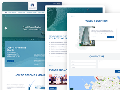 Maritime clean flat minimal ui web design