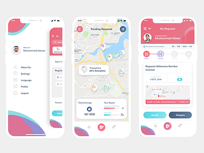 PRO Dashboard app design find on map flat design mobile app trending ui ui dashboard ux