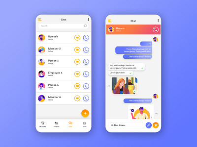 Chat UI - Project Management App