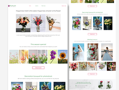 MunLun - Customized Bouquet Shop - Website bouquet bouquet shop branding clean website elegant floral website flower flower website simple website ui ui ux website