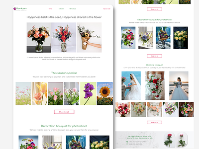 MunLun - Customized  Bouquet Shop - Website