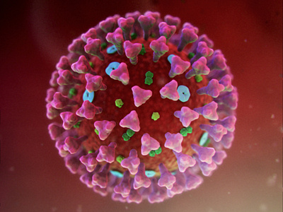 Coronavirus 3D render