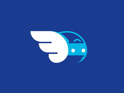Fibonac-Car logo blue brand car fibonacci free light logo service wing