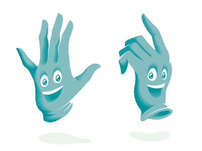 Hand Mascot character hand illustration mascot vector