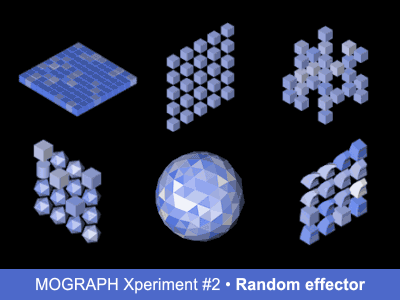 MOGRAPH Xperiment #2 • Random effector c4d cinema4d effector experiment fremox mograh random