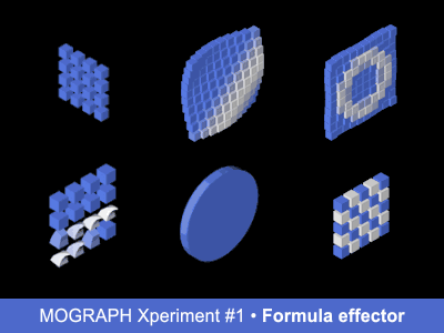 MOGRAPH Xperiment #1 • Formula effector c4d cinema4d effector experiment formula fremox mograh