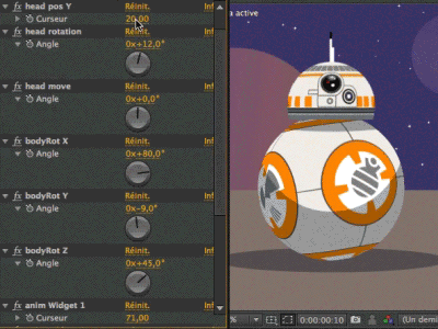 Anim Bb8 Dribble B 2d after effects bb8 rig rigging robot space sphere star wars