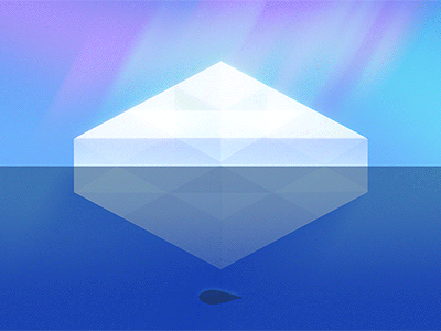 Iceberg Xperiment2 air animation blue fish flat iceberg loop pattern subtle water