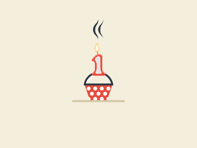 Motioncafe 1st Birthday animated birthday cafe cake coffee cup logo motion