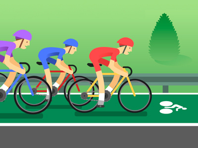 Bike illustration - Detail 1 2d bike character illustration