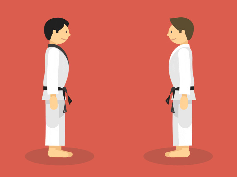 Respect 2d animation character duik flat judo karate martial respect rigging rubberhose sport