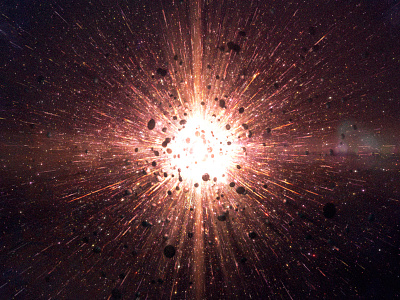 Bigbang (still frame from an upcoming short motion piece) bigbang creation explosion light particles space universe