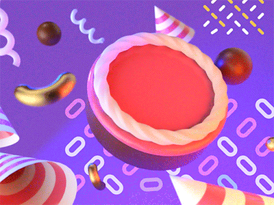 3d Birthday cake 3d animation birthday cake colorful