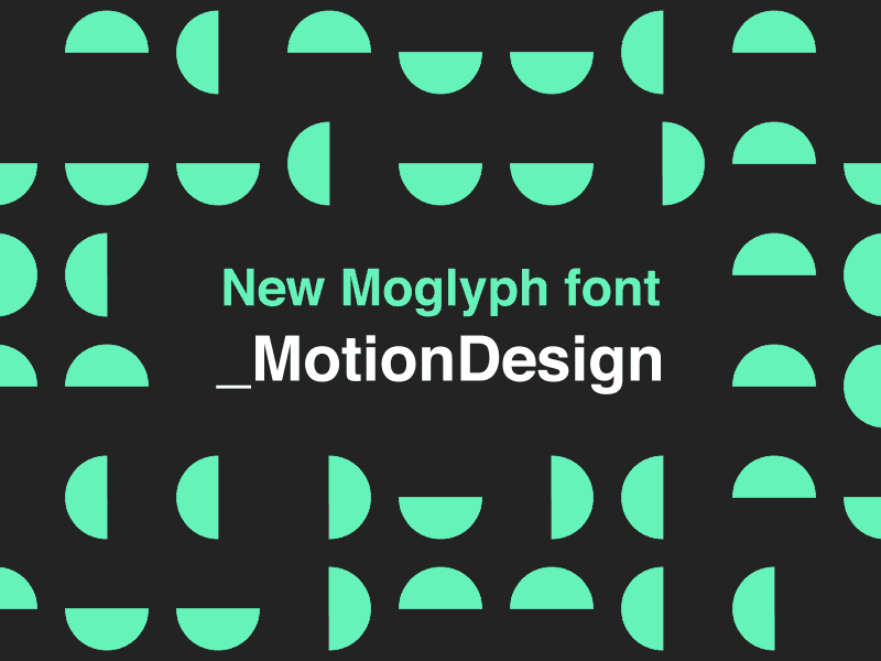 New MoglyphFX "Motion Design" Font ! after effects font glyph script tool