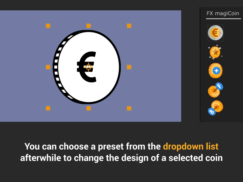 Fx Magicoin / "Stick to coin's side feature"