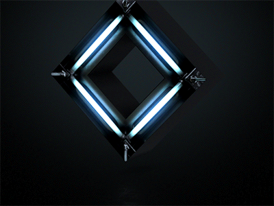 Motionmotion19 3d diamond display motion neon organic screen