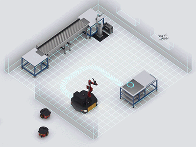 robots project - shot 1 3d isometric robots