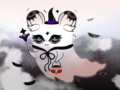 Boo! ghost halloween happyhalloween magical spooky wizard