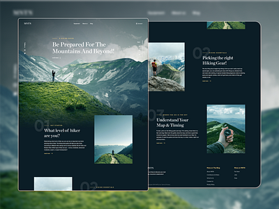 Hiking & Travelling Web Design branding clean design graphic design illustration logo minimal ui ux vector web