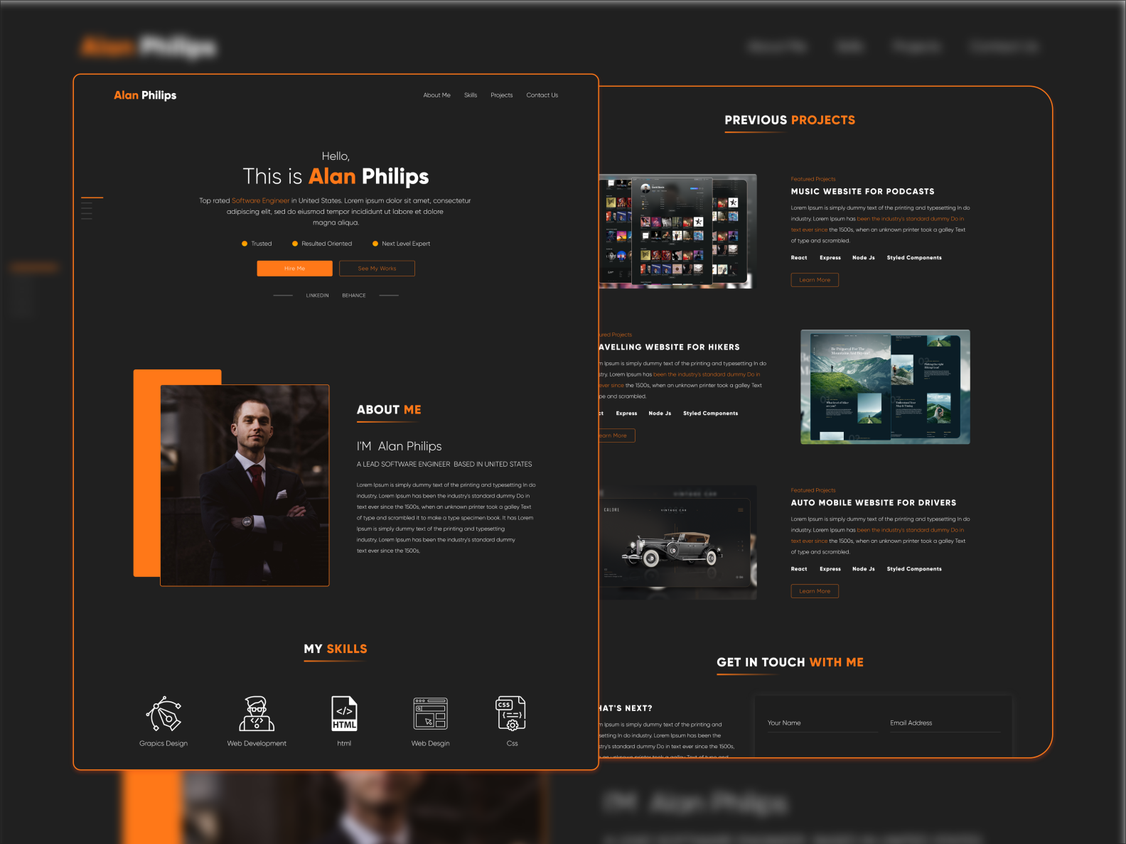 Personal Portfolio Landing Page By Theekshana97 On Dribbble