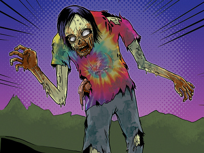 Dead Head board game dead grateful dead hippie illustration mixtape massacre zombie