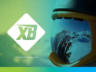 XBreaks Branding badge blue branding gradient graphic icon snowboard