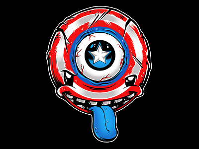 Third Eye Captian America captain america character comic books illustration