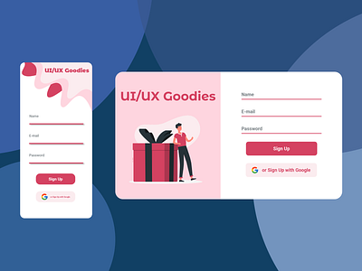 UI/UX giveway app design flat illustration minimal ui web website