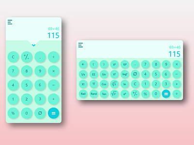 Calculator App Design DailyUi 004 adobe xd adobexduikit app design calculator challenge daily dailyui dailyuichallenge design dribbble inspiration minimalism simplistic ui