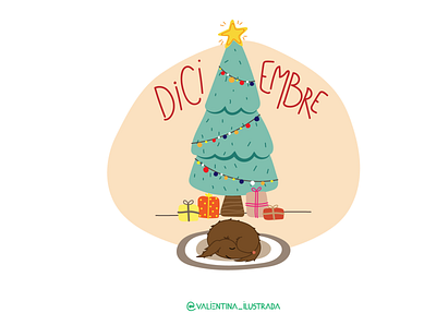 Diciembre december design dibujo digital illustration digitalart diseño gráfico ilustración ilustrador personajes typography vector