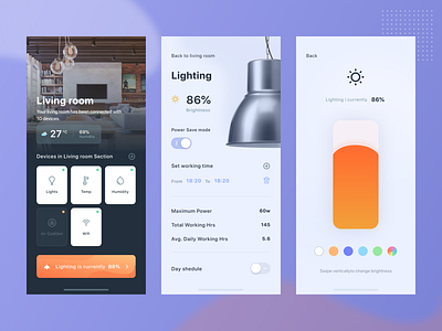 Daily UI Challenge #015 - On/Off Switch (Smart home app)