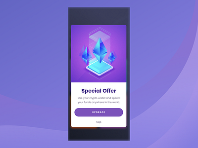 Daily Ui #36 - Special Offer app crypto daily ui challenge dailyui dailyui challenge dailyui036 design mobile app offer special offer ui wallet
