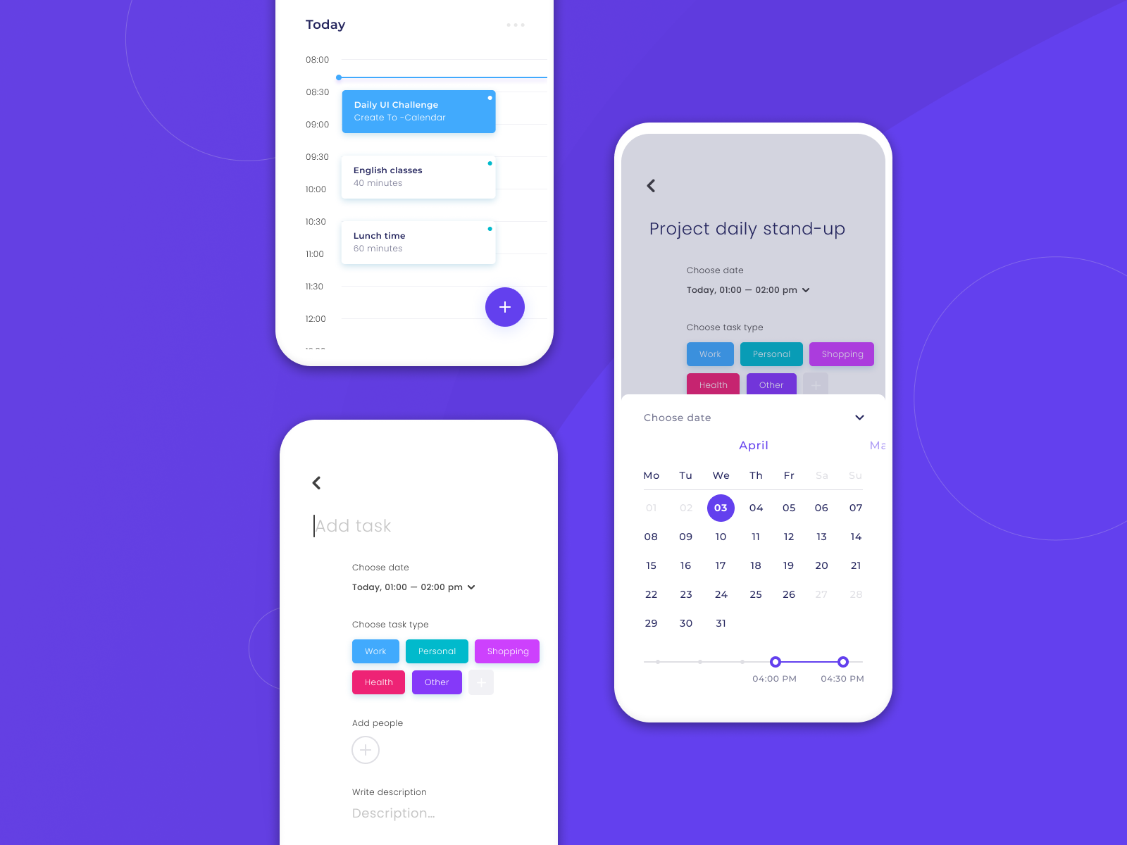 Daily Ui Challenge #038 - Calendar by Yurii Liubymov on Dribbble