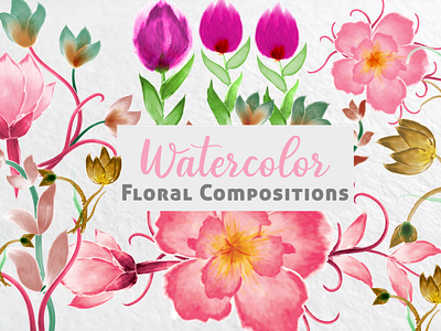 Watercolor Floral Composition graphic design illustration vector watercolor watercolor floral