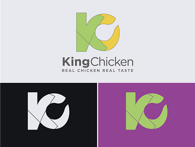 King Chicken Logo branding fast food flat graphic design logo minimalist modern restuarant logo