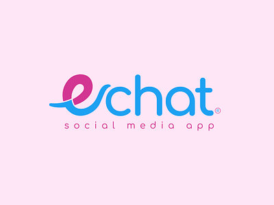 eChat Logo Branding app logo branding creative creative logo echat logo graphic design illustration logo logo design minimalist logo modern social media logo vector