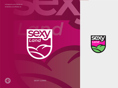 Sexy land emblem logo felikslogo hot illustration ladies ladieslogo lady land logo logo concept pink sexy sexy woman womanlogo