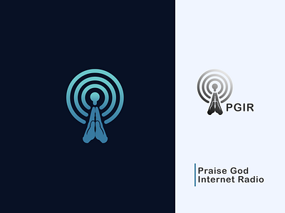 Praise Internet Radio By AnderTheCreator app design icon logo minimal vector