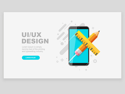 UI UX Design 3d app application concept design development device icon illustration interface mobile phone project smartphone technology template ui ux vector web