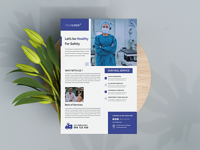 Medical Health Flyer Template creative flyer design graphic design medical minimalist simple