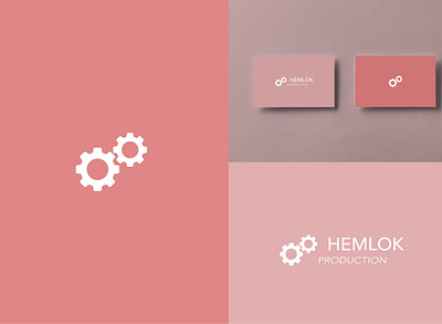 Hemlok Production - Minimalist Design branding design designer flat gear graphic design icon illustrator logo minimal typography website