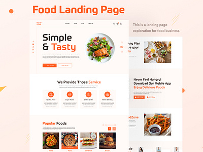 Food Business Landing Page design food food business food delivery food landing page food recipie food ui food website graphic design landing page landing page design restaurant ui ux website design