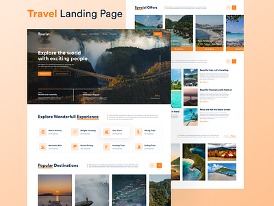 Travel Landing Page Design agency hotel hotel booking hotel landing page hotel ui hotel web design landing page design natural nature sea beach sea beach landing page travel travel agency travel landing page travel ui travel web design ui ui design ui ux design website design