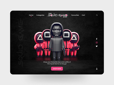 Squid Game Shop Web UI Design