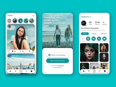 PIXIL instagram app photography socialmedia uidesign uiuxdesign