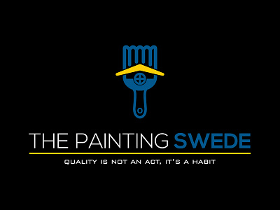 Logo for Interior/Exterior Painting Company blue company design identity interior logo mark painting