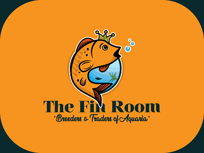 The Fin Room branding design fish graphic graphics illustrator logo metahumandesign vector