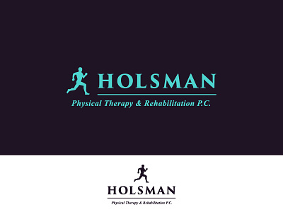 Holsman Logo Redesign blue branding clinic design graphics hospital logo metahumandesign physical physical therapy therapist therapy trajan turquoise typography vector