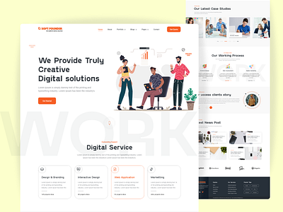 Creative Agency Landing Page agency agency landing page agency website creative agency creative direction creative portfolio digital agency digital marketing homepage landing page marketing agency seo agency startup ui ui design ux web web agency web design website